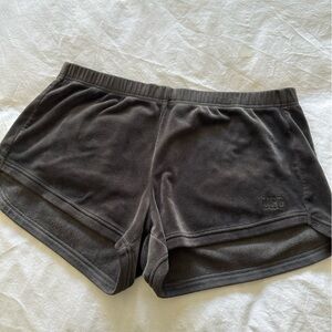 UGG Women's Dark Gray Fleece Athletic Shorts, size large